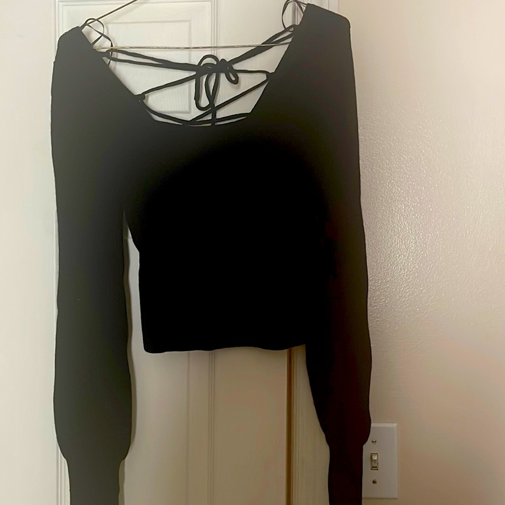 Black Top with Criss Cross Ties